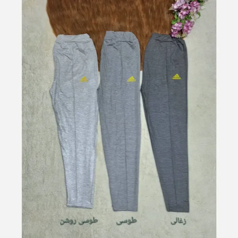 شلوار ورزشی و خانگی زنانه جنس گلکسی پنبه ملانژ فری سایز - تصویر 5