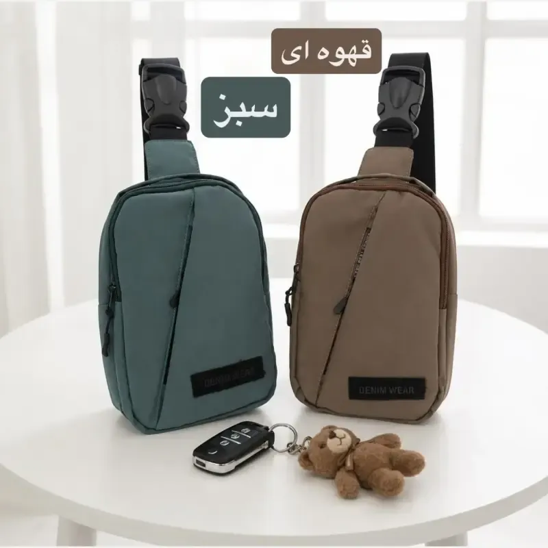کیف مردانه اسپرت و روزمره پارچه ای زیپ دار کد 7201 - تصویر 2
