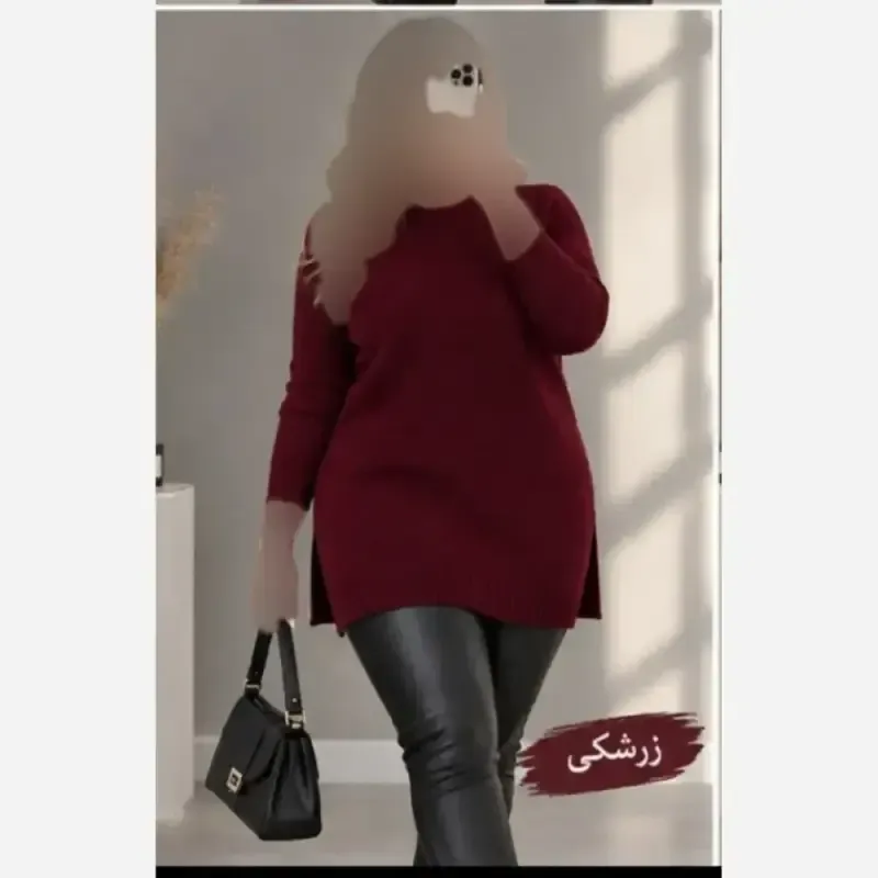 تونیک بافت زنانه نخ ترک آکرلیک ضد حساسیت سایز 38 تا 48 - تصویر 2