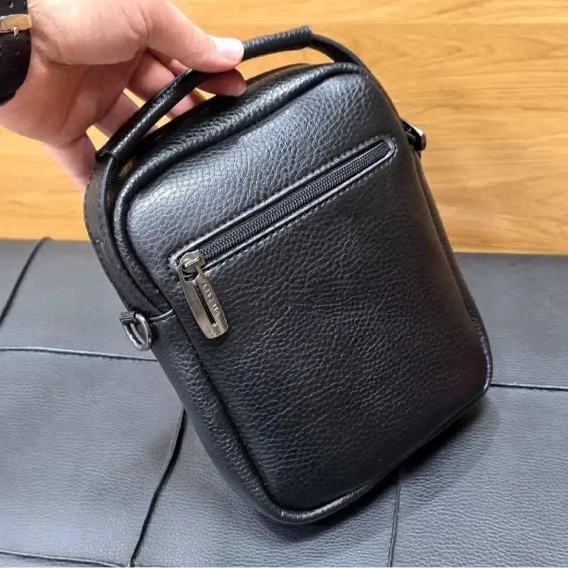 کیف دوشی دستی کوچک چرم صنعتی ضد خش کد 2202 - تصویر 6