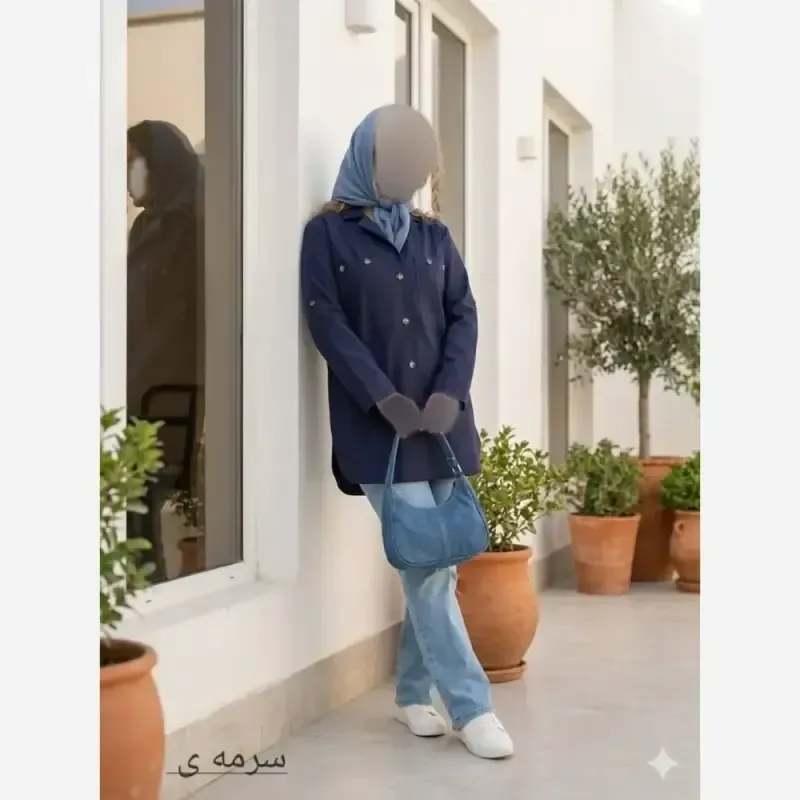 مانتو لینن مدل آریسا دو سایزی قد 82 - تصویر 2