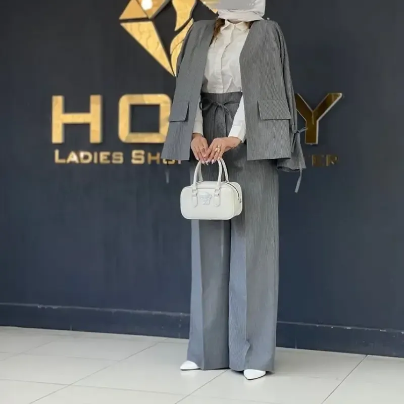 کت شلوار زنانه مدل فرشته پارچه دیپلمات سایزبندی رنگبندی متنوع - تصویر 2