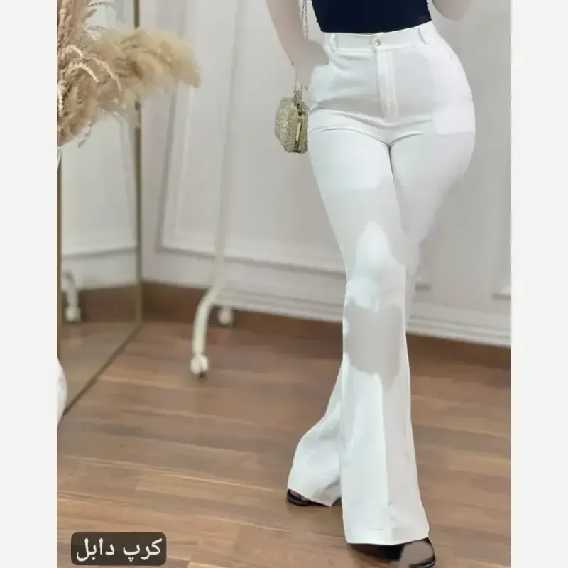شلوار دمپا بوتکات زنانه کرپ دابل گرم بالا سایز 38 تا 52 - تصویر 10