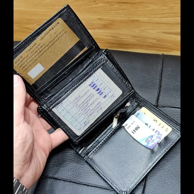 کیف پول جیبی چرم طبیعی گاوی - تصویر 5