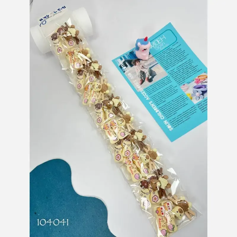 پک سه عددی گیره انبری دخترانه طرح فانتزی و رنگی - تصویر 9