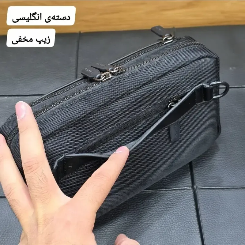 کیف دوشی دستی اسپرت کلوین کلاین پارچه برزنتی آب گریز سه کاره - تصویر 11