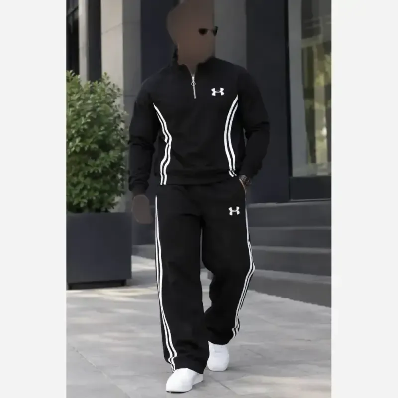 ست پلیور شلوار مردانه نواردوزی شده دورس دونخ توکرکی مشکی سایز XL و 2XL