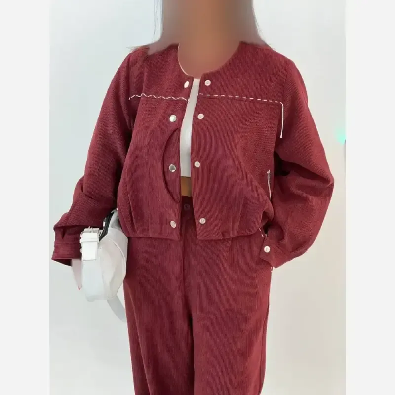 ست مخمل کوکدوزی زنانه مدل ساجده آستردار فریسایز - تصویر 12
