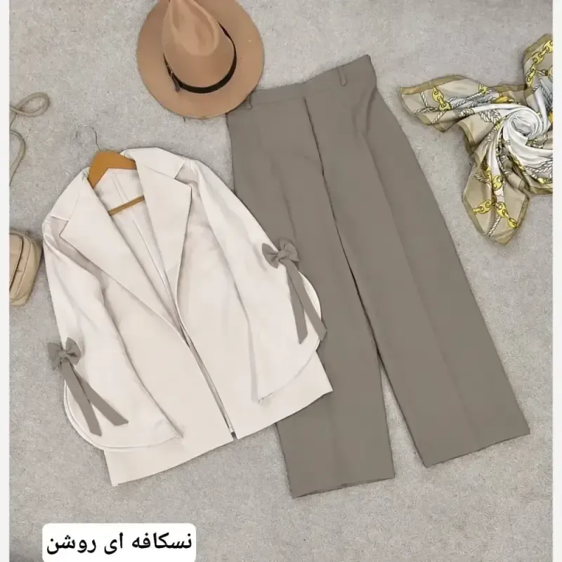 پالتو موهر پشمی زنانه مدل خجسته رنگ نسکافه ای و ذغالی فری سایز - تصویر 12