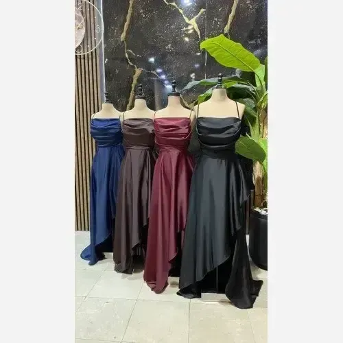 ماکسی زنانه مدل ویدا جنس ساتن زارا گرم بالا سایز 38 تا 48 - تصویر 5