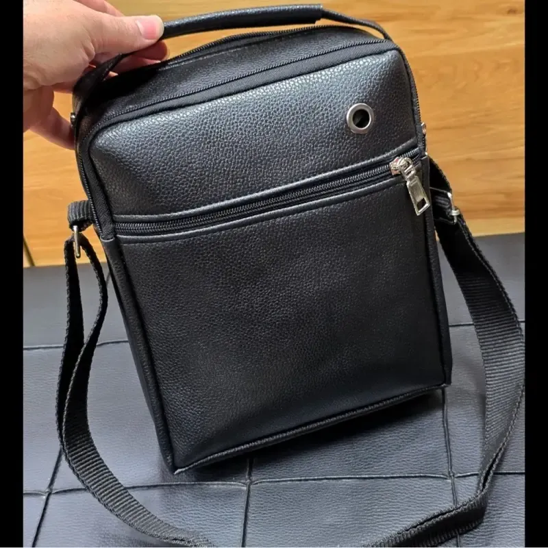 کیف دوشی چرمی بزرگ و جادار چرم صنعتی A++ پنج خانه مردانه - تصویر 10