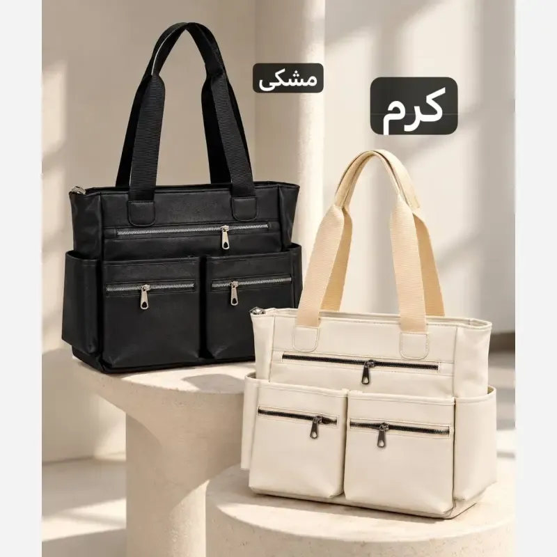 کیف زنانه روزمره چرم مصنوعی ابعاد 37 در 29 سانتیمتر - تصویر 7