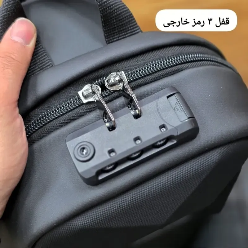 بادی بگ هاردکیس سه بعدی بنج ضد آب قفل دار چست بگ مردانه - تصویر 6