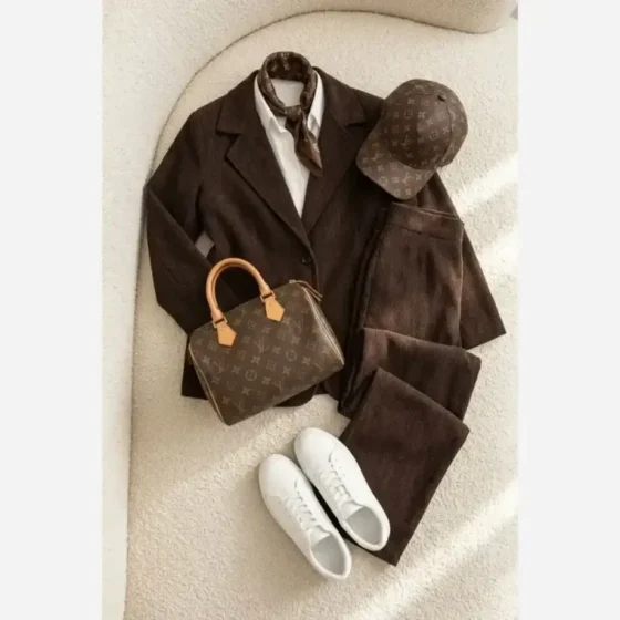 ست کت و شلوار مخمل کبریتی مدل نارون