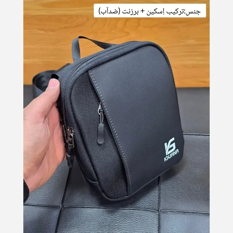 کیف دوشی کوچک اسپرت پارچه اسکین خارجی دو خانه - تصویر 6