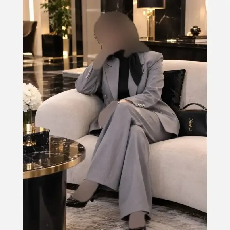 کت و شلوار زنانه مدل بانو جنس هرمس سایز 36 تا 44 - تصویر 6