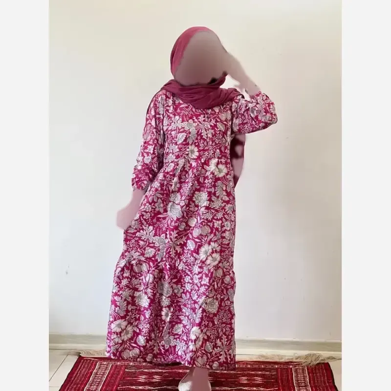 ساحلی گلدار خنک و تابستانه جنس فلور بوگاتی فری سایز - تصویر 4