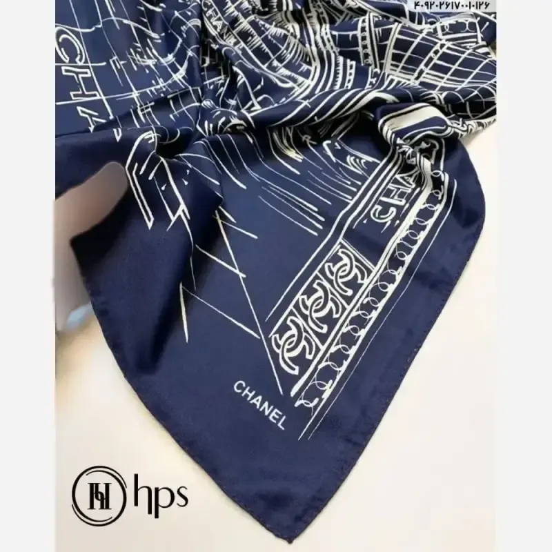 مینی اسکارف اسپرت تویل ابریشم قواره 75 برند HPS - تصویر 8