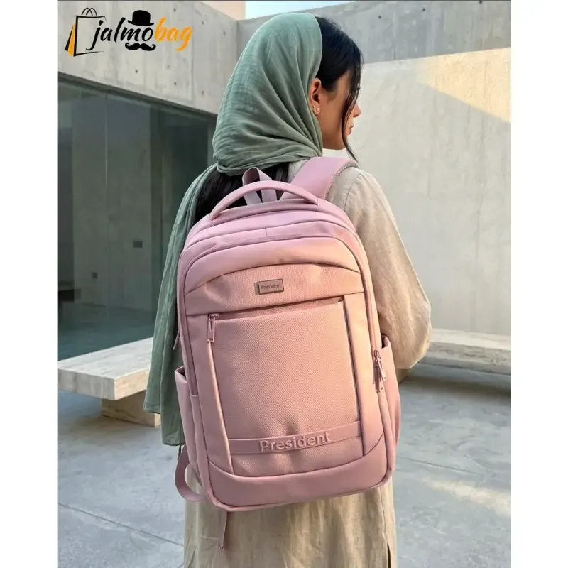 کوله پشتی اسپرت پریزیدنت وارداتی ضد خش جادار دو خانه جیب لپ تاپ - تصویر 2