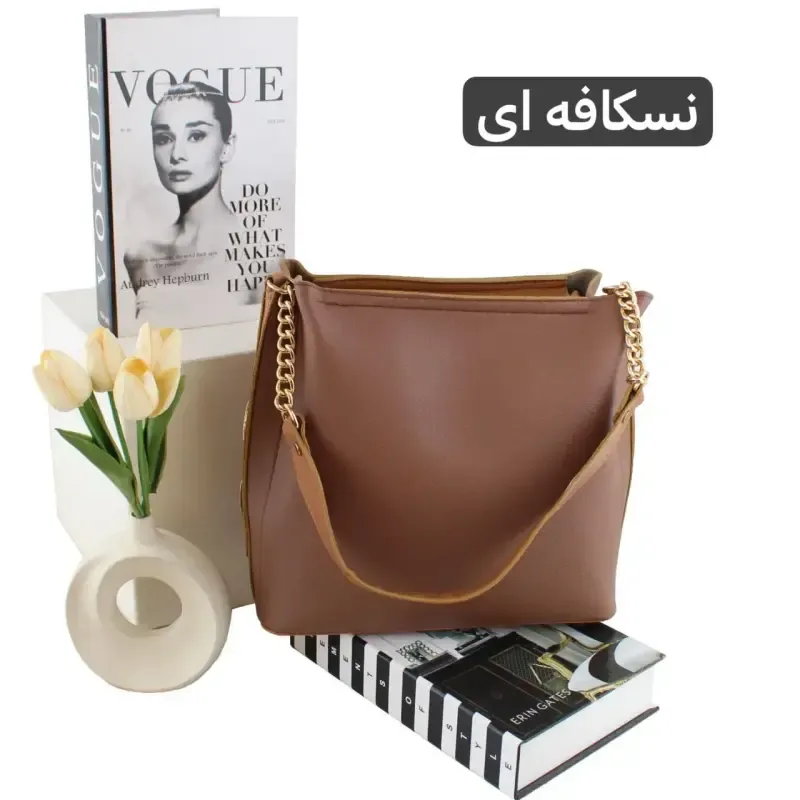 کیف زنانه روزمره و مهمانی چرم مصنوعی زیپدار - تصویر 7