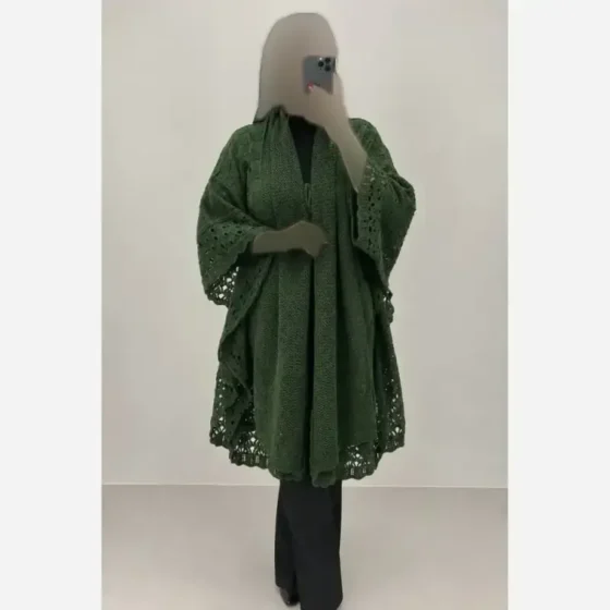 پالتو زنانه مدل ناز پارچه هرمس استردار گلدوزی شده سایز 38 تا 48