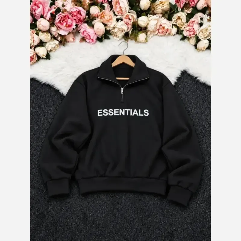 دورس نیم زیپ Essentials داخل کرکی سایز بزرگ فری سایز - تصویر 3