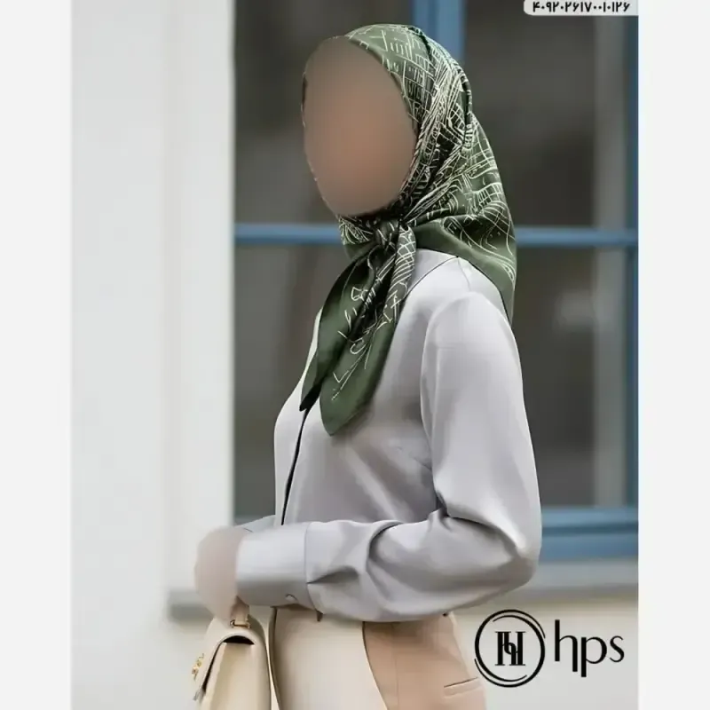 مینی اسکارف اسپرت تویل ابریشم قواره 75 برند HPS - تصویر 13