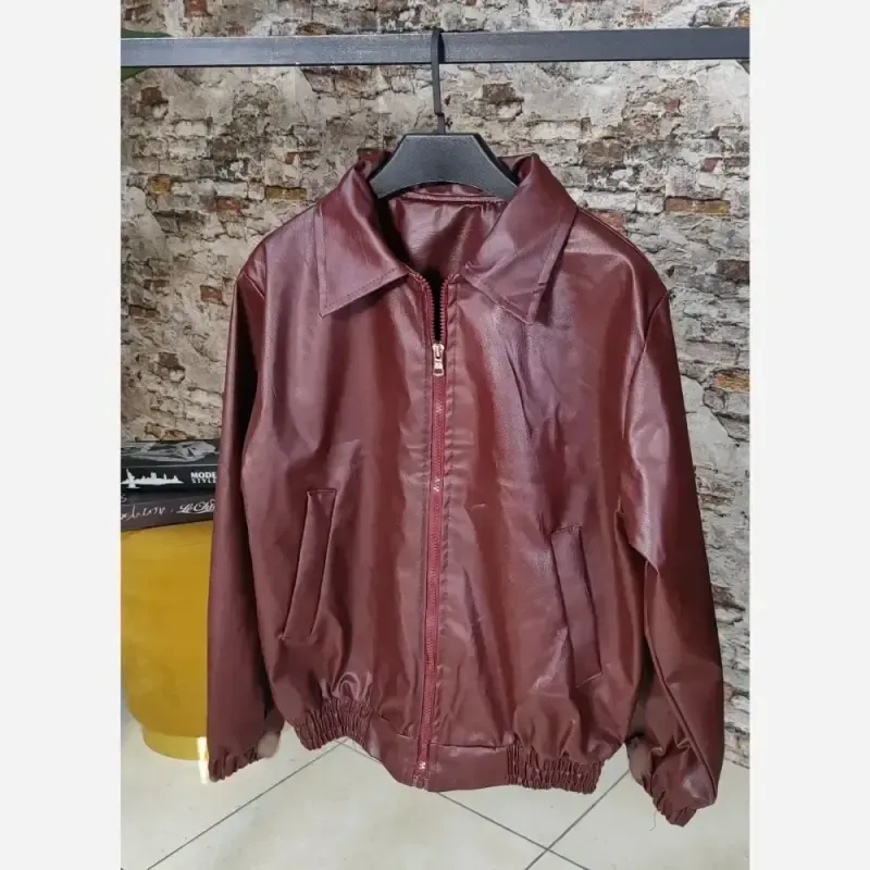 کت چرم زنانه مدل ژوانا فری سایز 38 تا 44 چرم وارداتی استرکشی شده - تصویر 2