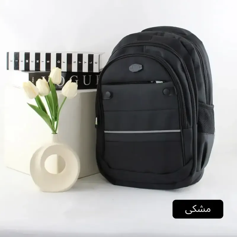 کوله پشتی پارچه ای روزمره و مدرسه مدل زیپی با بند دوشی - تصویر 4