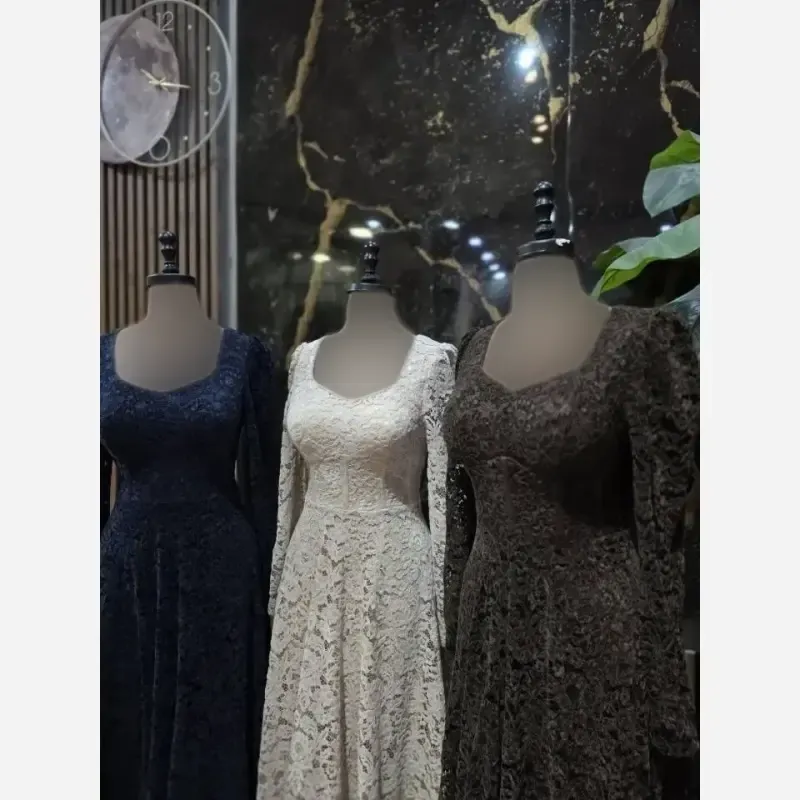 مدل بیده گلدار زنانه سایز 36 تا 46 رنگ مشکی سرمه آسمونی - تصویر 7