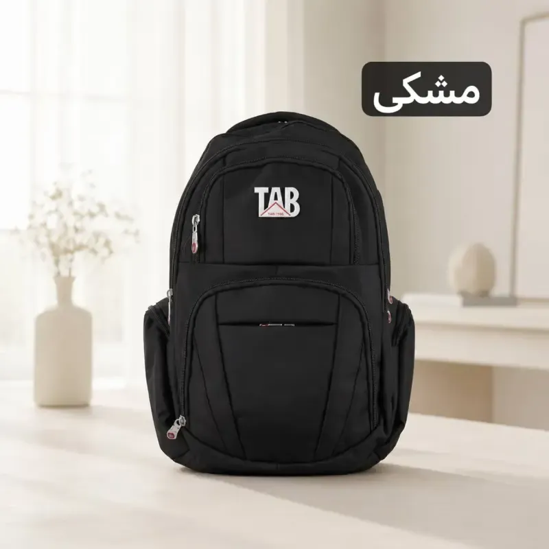 کوله پشتی برزنت مدرسه و دانشگاه مناسب لپ تاپ ابعاد 48 در 39 سانتیمتر - تصویر 4