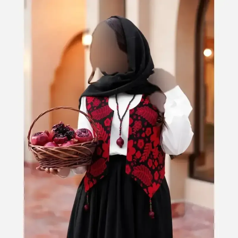 وست سنتی چله کشمیر مخمل هندی فری سایز