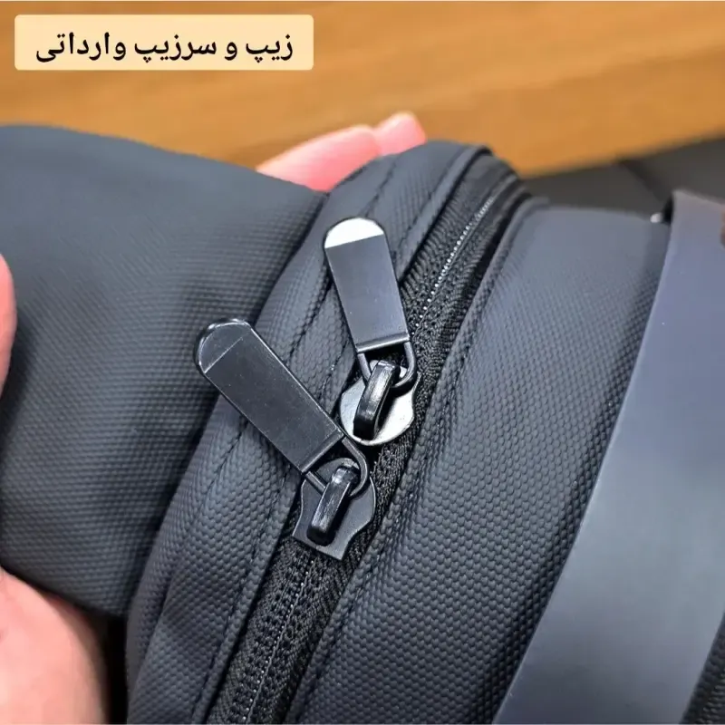 بادی بگ هاردکیس بنج ضد آب پارچه اسکین وارداتی پورت تایپ C و USB دسته عینک دار - تصویر 13