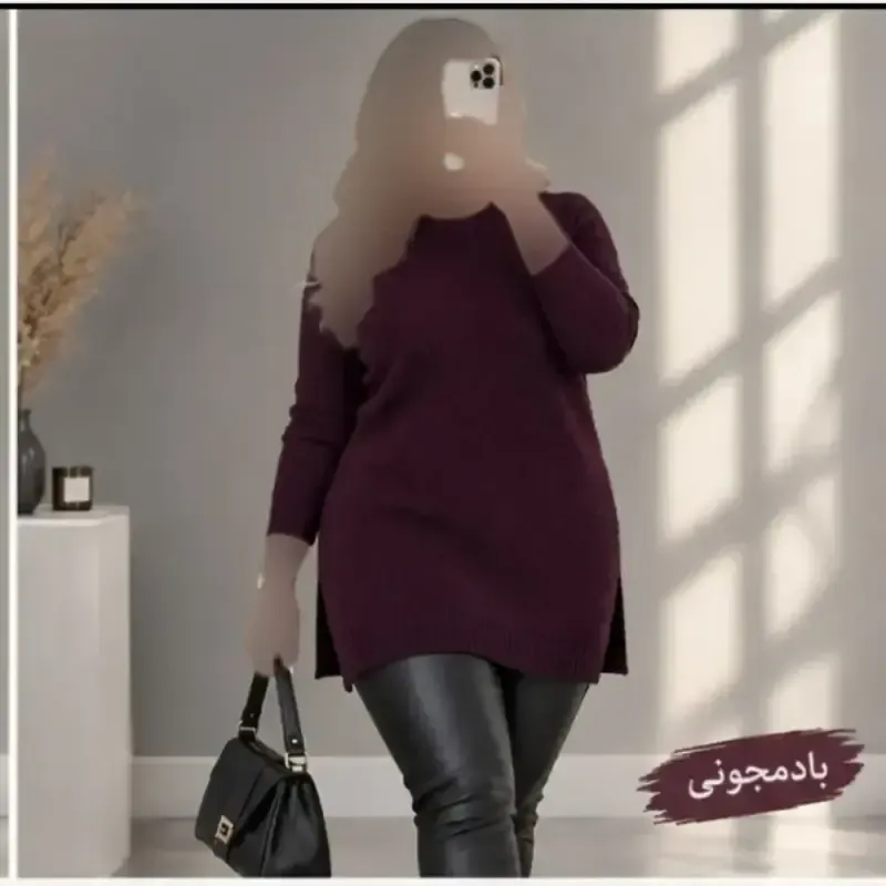 تونیک بافت زنانه نخ ترک آکرلیک ضد حساسیت سایز 38 تا 48 - تصویر 3