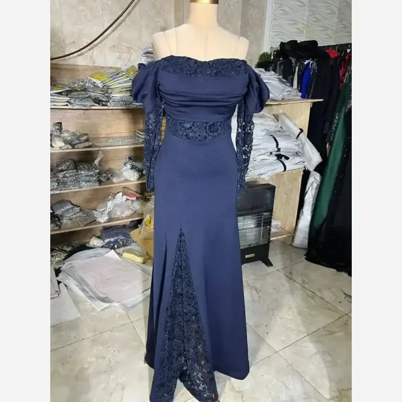 ماکسی مجلسی زنانه مدل ژاله جنس کرپ دالقیچ و دانتل سایز 36 تا 46 - تصویر 2
