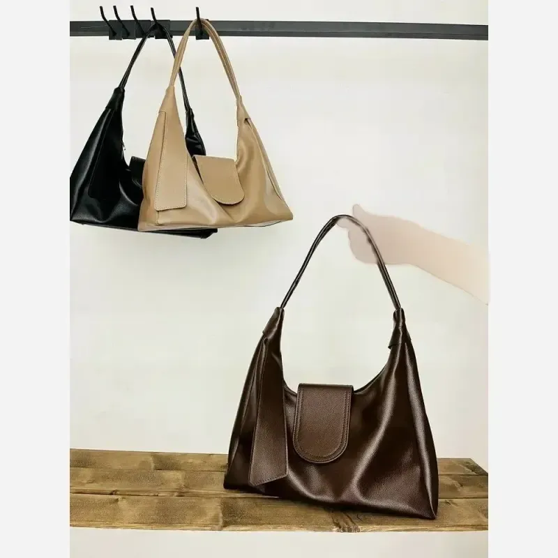 کیف زنانه دو جیب جنس شرانگ ریز وارداتی رنگ مشکی شکلاتی موکا سرمه ای - تصویر 4