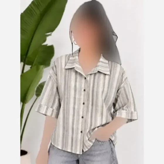 شومیز باکسی لنین مدل ستایش فری سایز زنانه