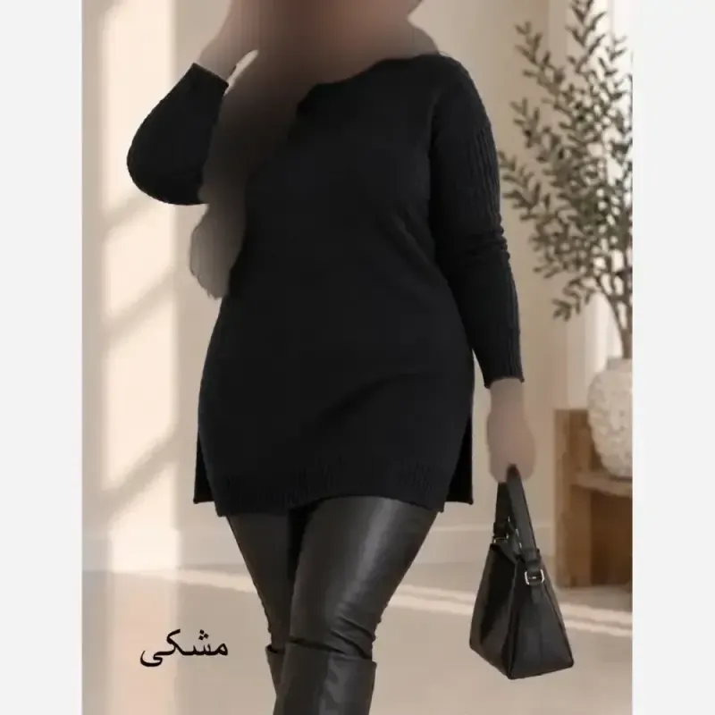 تونیک بافت زنانه نخ ترک آکرلیک ضد حساسیت سایز 38 تا 48 - تصویر 10