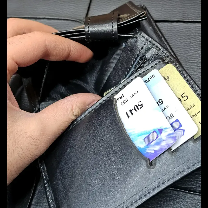 کیف پول جیبی چرم طبیعی گاوی - تصویر 7