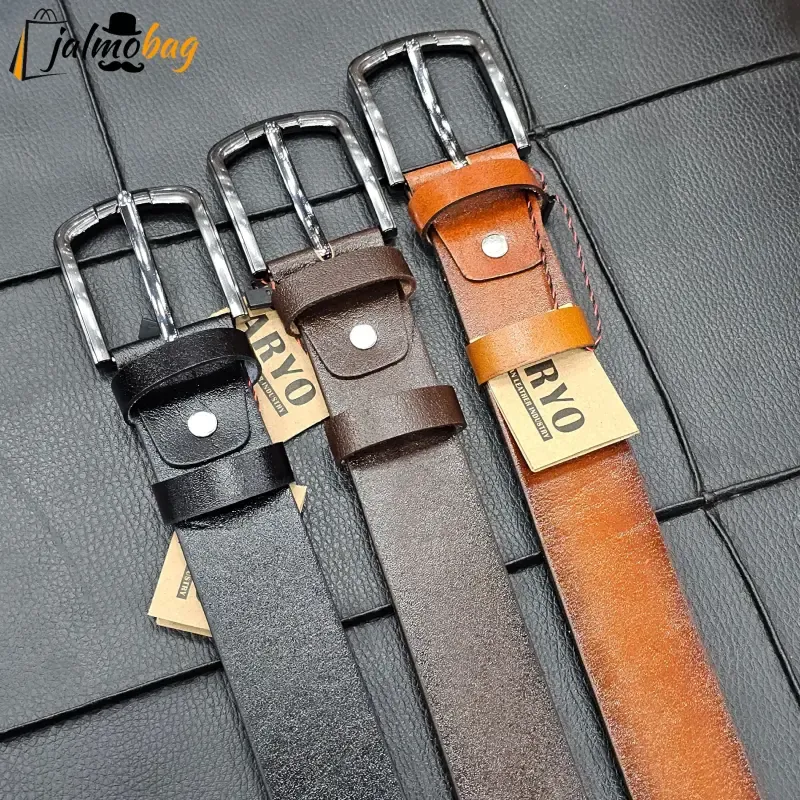 کمربند چرم طبیعی گاوی زبانهدار 4 سانتیمتری طول 125 سانت - تصویر 3