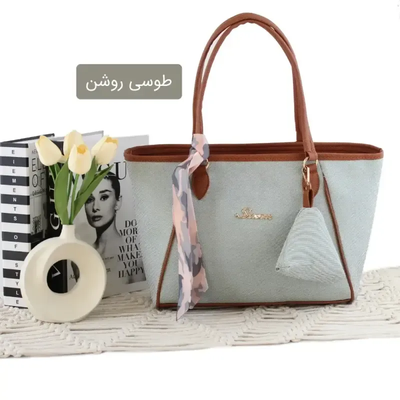 کیف زنانه چرم مصنوعی روزمره و مهمانی ابعاد 35 در 25 در 10 سانتیمتر - تصویر 3
