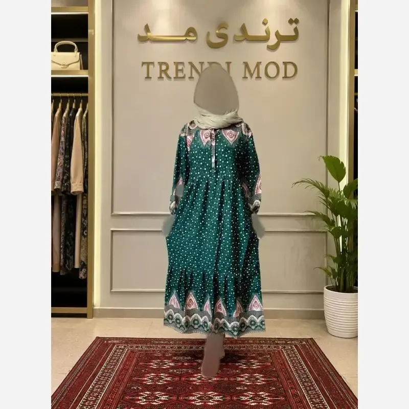 ساحلی نخی طرح دار توپ توپی فری سایز - تصویر 5
