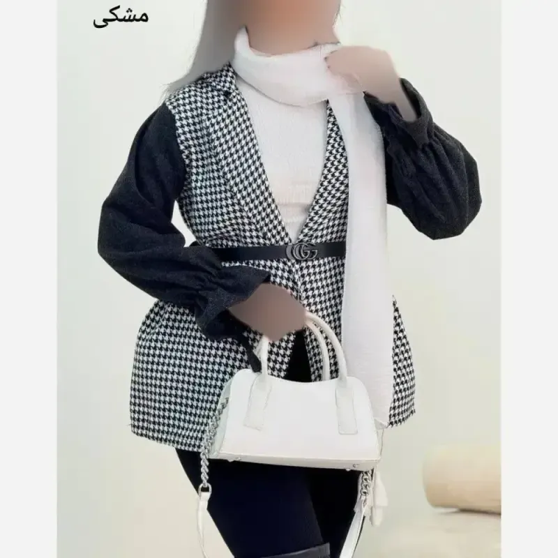 کت پیردوپل پشمی آستین فوتر فری سایز زنانه - تصویر 4