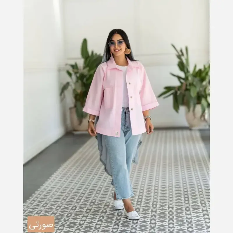 شومیز زنانه لینن مدل لارا سایز 36 تا 50 - تصویر 3
