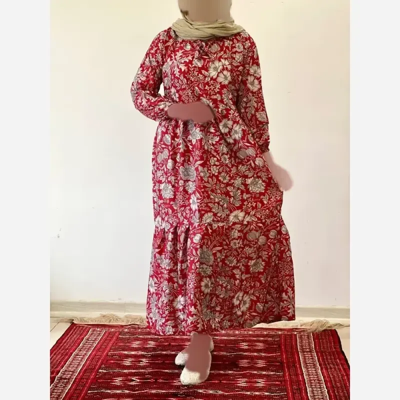 ساحلی گلدار خنک و تابستانه جنس فلور بوگاتی فری سایز - تصویر 7