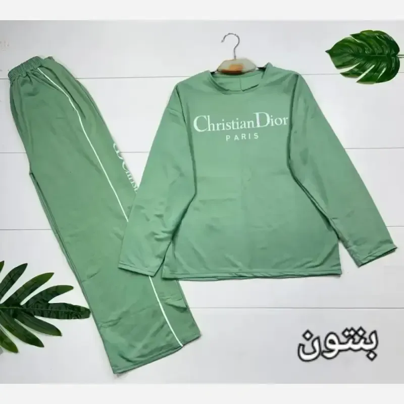 ست بلوز و شلوار زنانه جنس پنبه باکیفیت فری سایز رنگی - تصویر 6