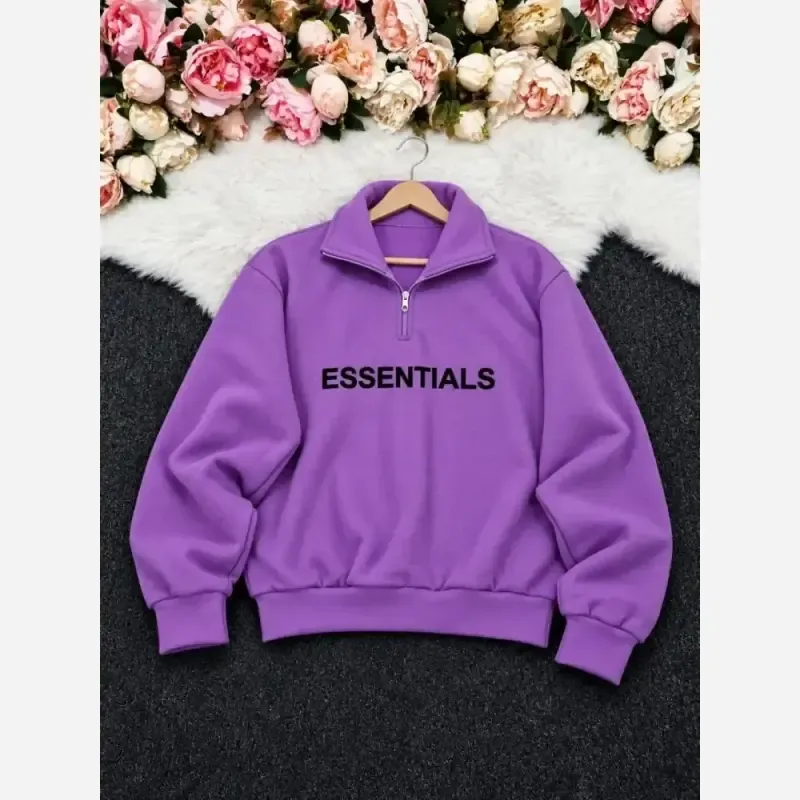 دورس نیم زیپ Essentials داخل کرکی سایز بزرگ فری سایز - تصویر 6