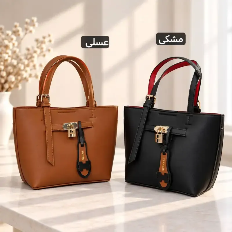 کیف دخترانه چرم مصنوعی ابعاد 25 در 20 سانتیمتر مگنتی رسمی و روزمره - تصویر 5