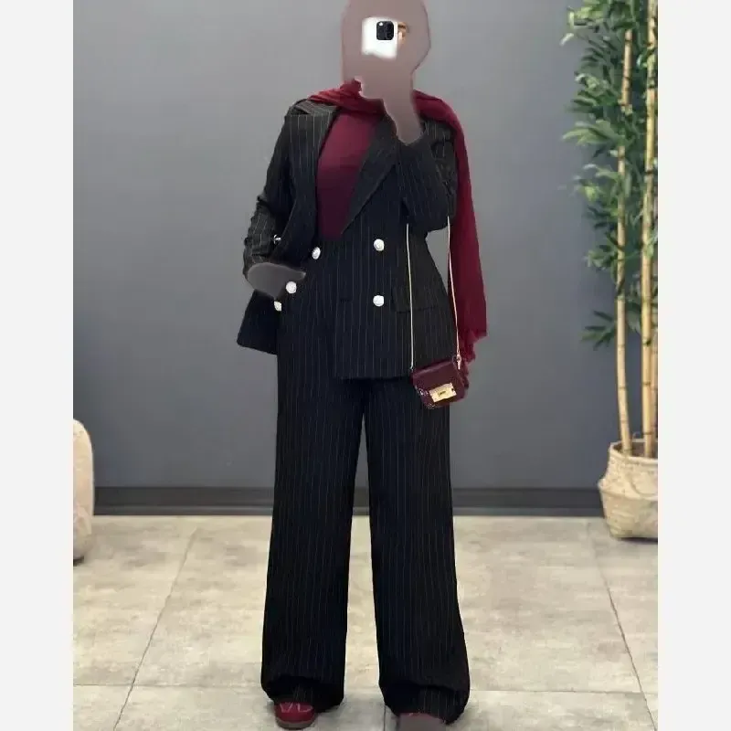 کت شلوار زنانه آسوو جنس سوپر دیپلمات مازراتی رنگ مشکی - تصویر 3