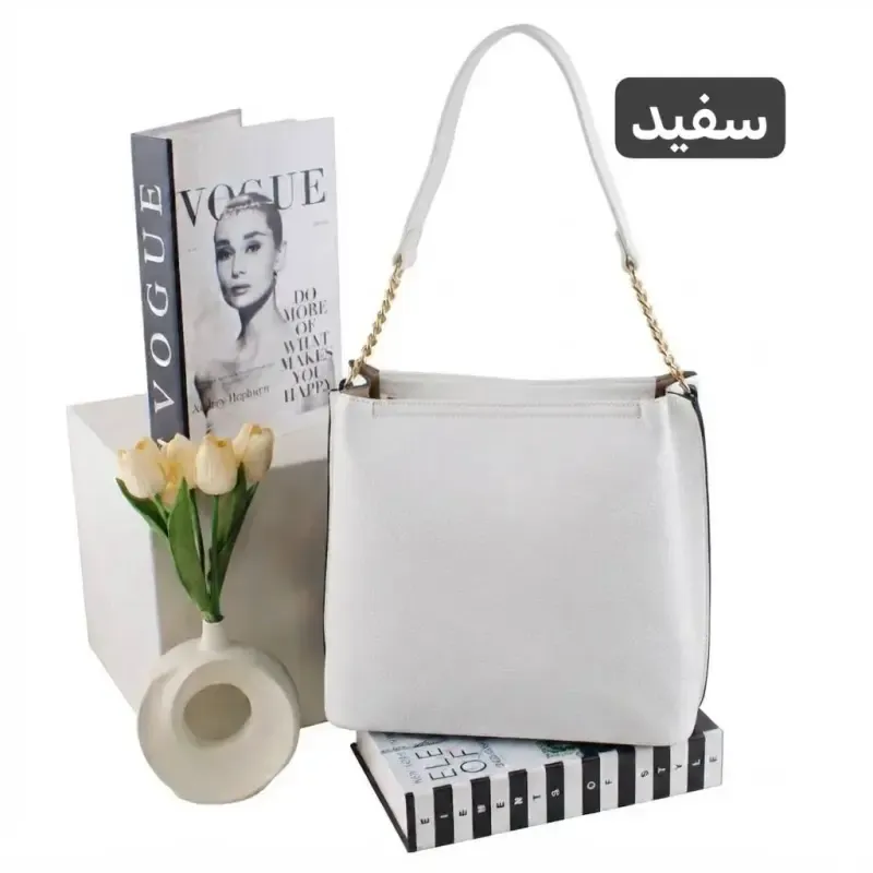 کیف زنانه روزمره و مهمانی چرم مصنوعی زیپدار - تصویر 8